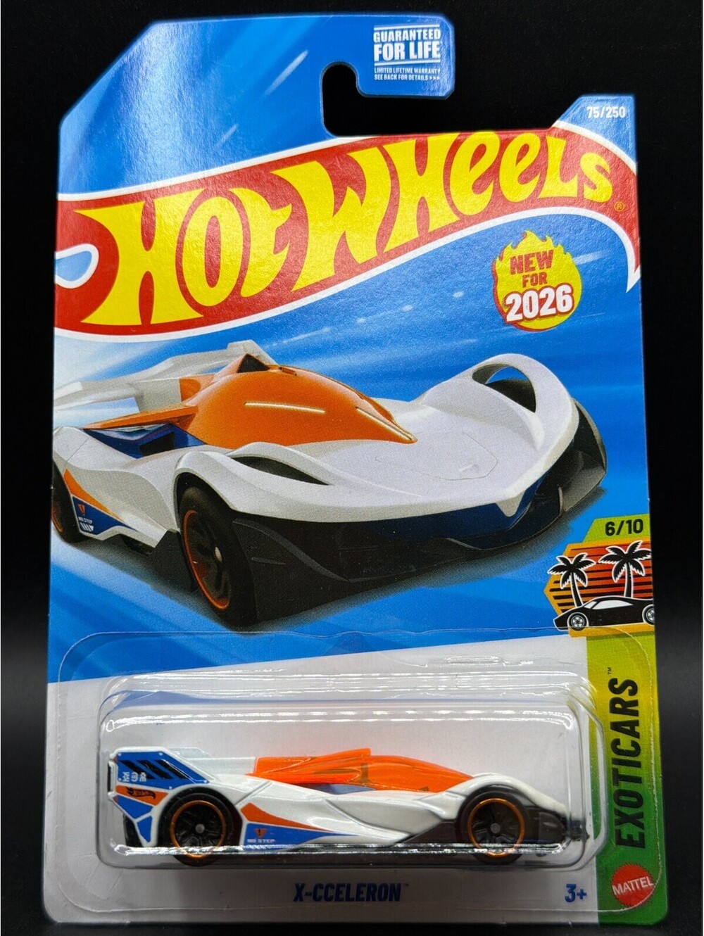 Hot Wheels 2026 X-Cceleron White 75/250 Exoticars 6/10 New Model Ronald Wong